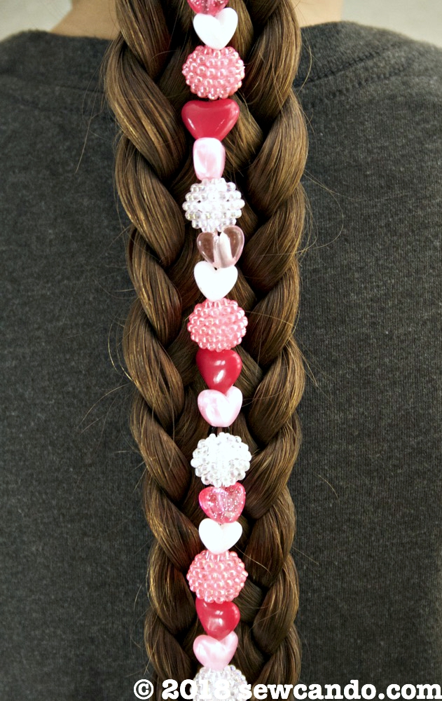 Sew Can Do: Easy Valentine's Day Bead Hair Jewelry Tutorial