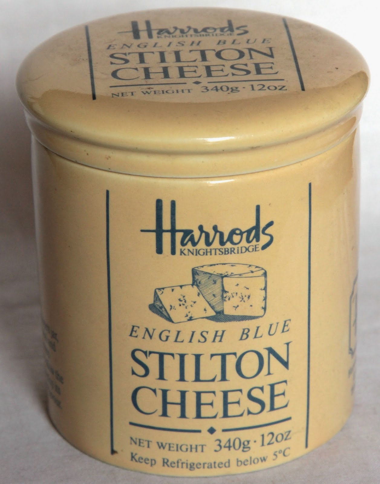 Curio Gifts Harrods Blue Stilton Cheese Storage Jar
