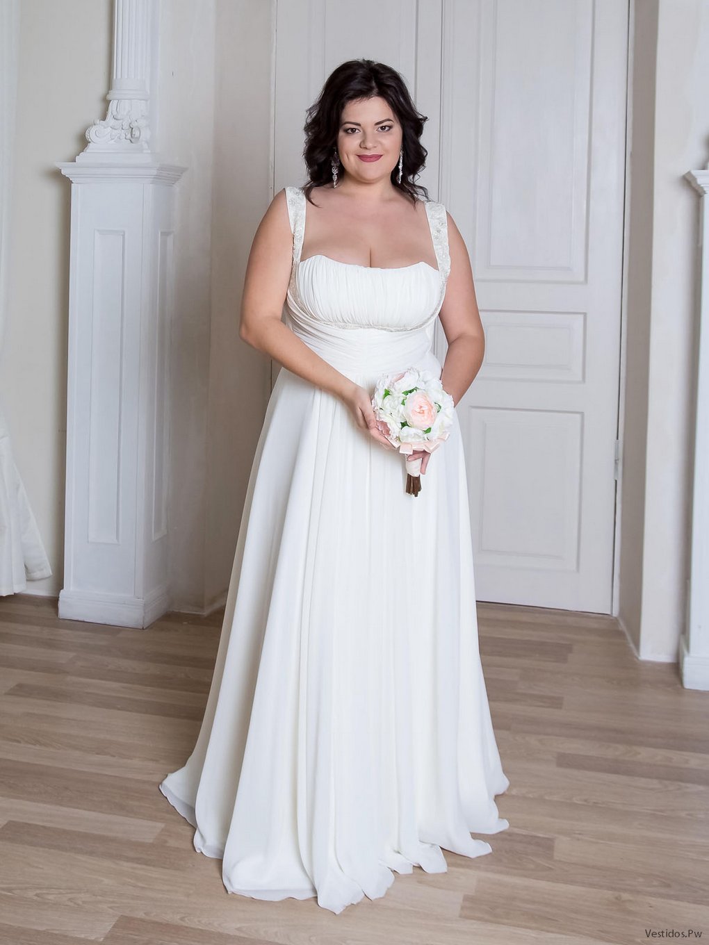 Más de 40 Vestidos de Novia para Gorditas ¡Sencillos de Boda Civil y
