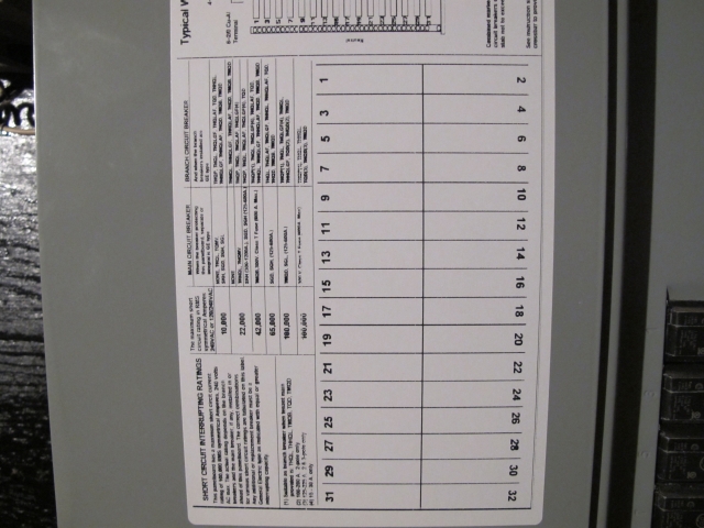 Fuse Box Label Sheet