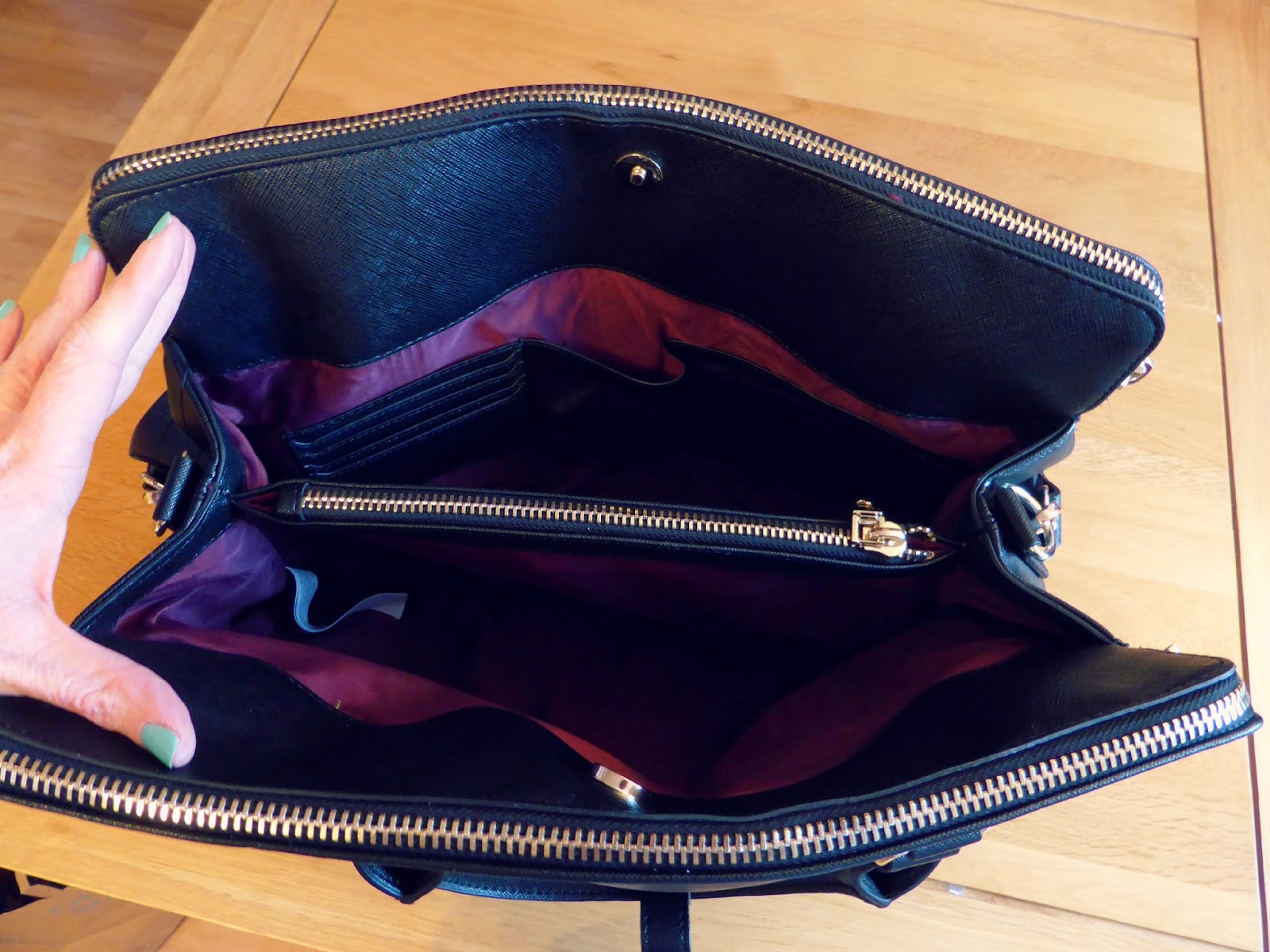 Zara City Bag With Zips New Girl in Toon