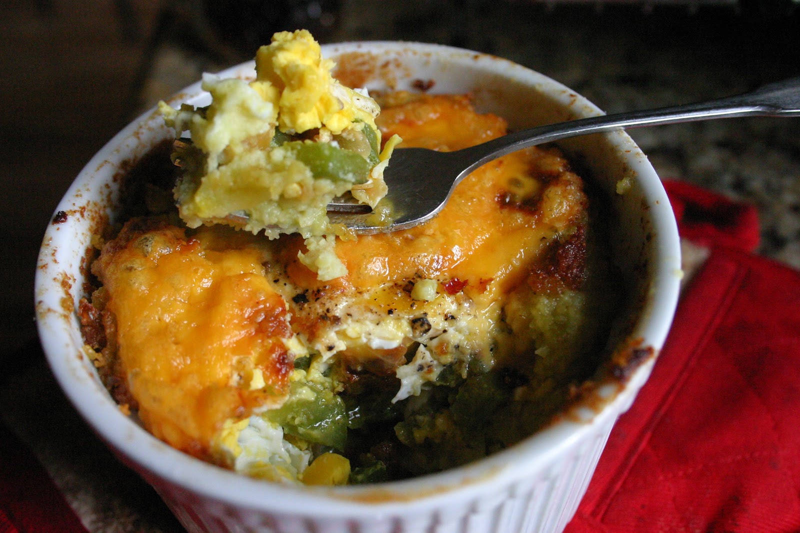 Effortnesslessly Mashed Potato and Eggs Breakfast Bake