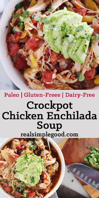 Crockpot Paleo Chicken Enchilada Soup ((Whole30 & Keto)