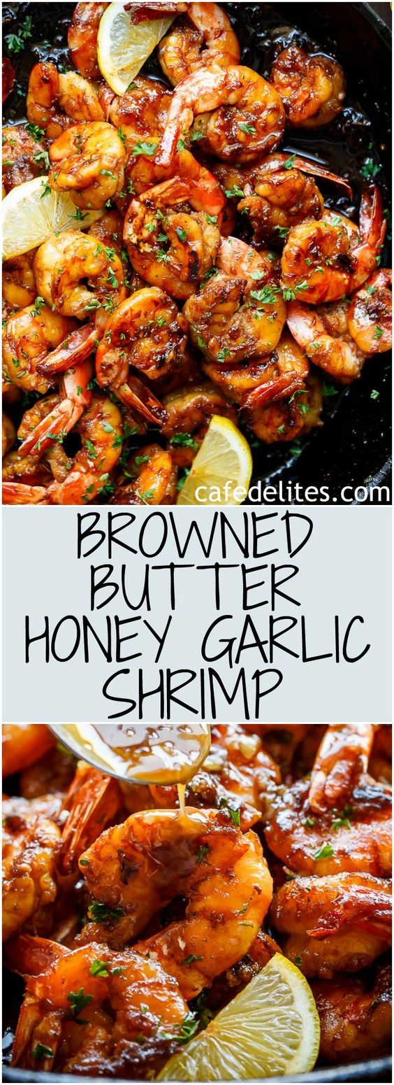 Browned Butter Honey Garlic Shrimp