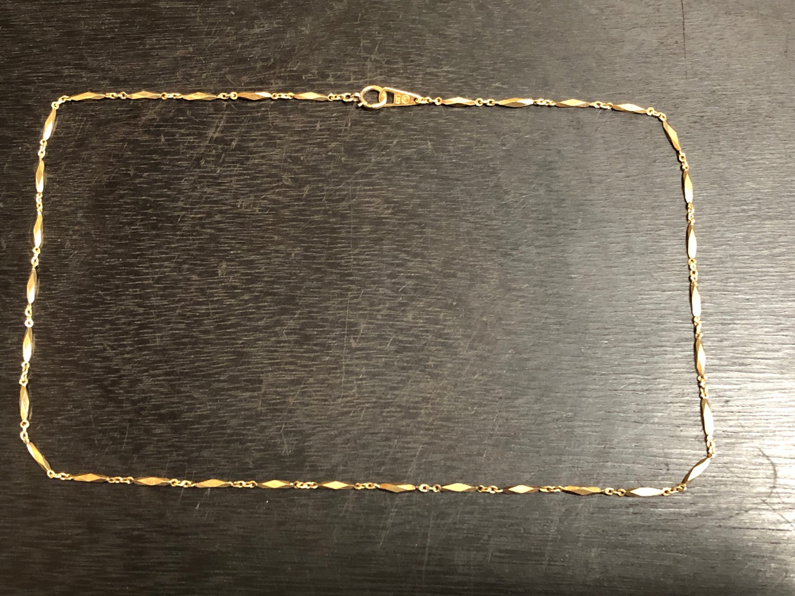 ヴィンテージ K18 昭和の切子ネックレス 5.6g 39.5cm /1905241 ヴィンテージ K18 昭和の切子ネックレス 5.6g 39.5cm /1905241