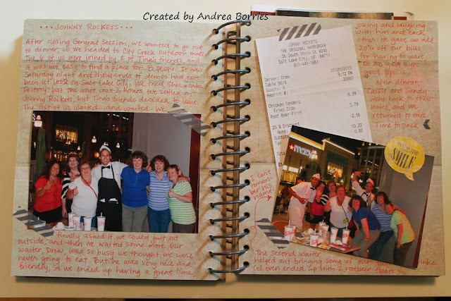 Samples of completed pages in my Summer 2013 This and That journal.