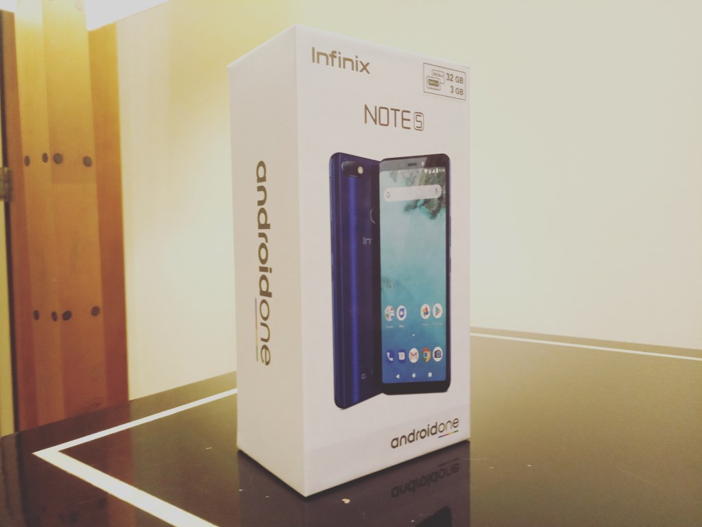 The Infinix Note 5 in box.