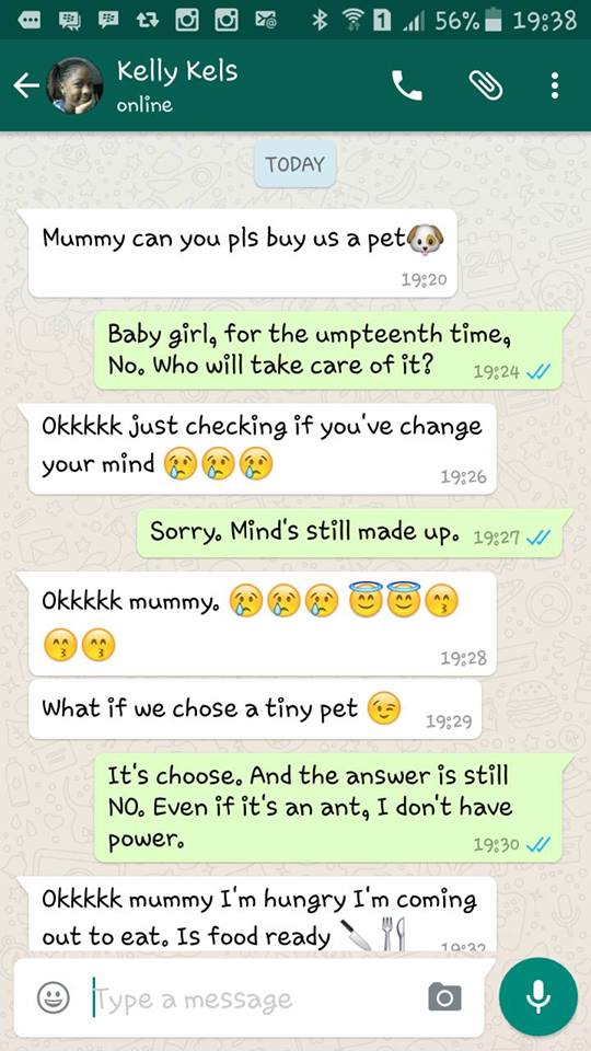 Just 4 Laughs - Check out this Hilarious Conversation between Mother &  Child on Whatsapp (See Pics) - Madailygist