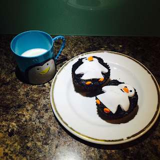 Our penguin cupcakes