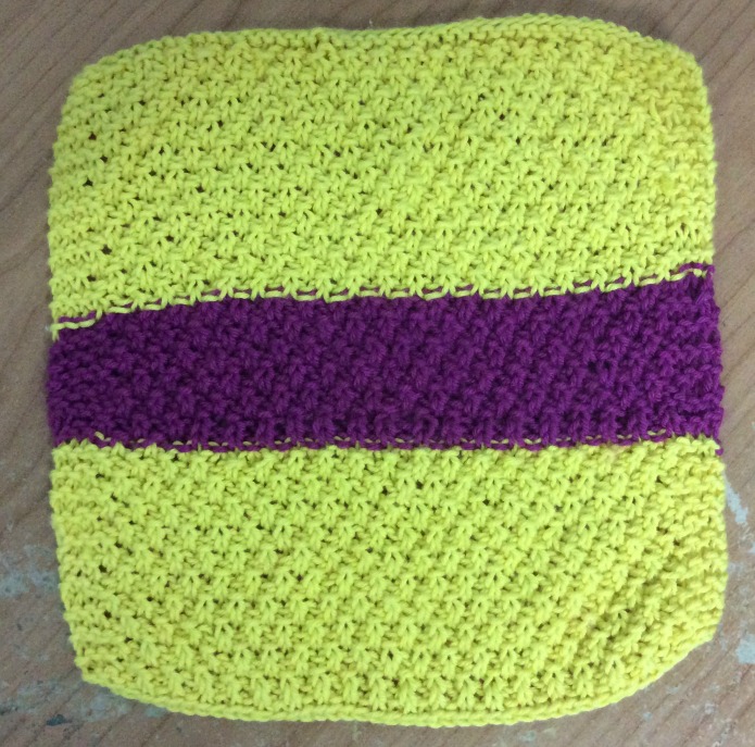 Bridget Larsen: Knitted Dishcloths - Waffle knit - Diagonal Seed