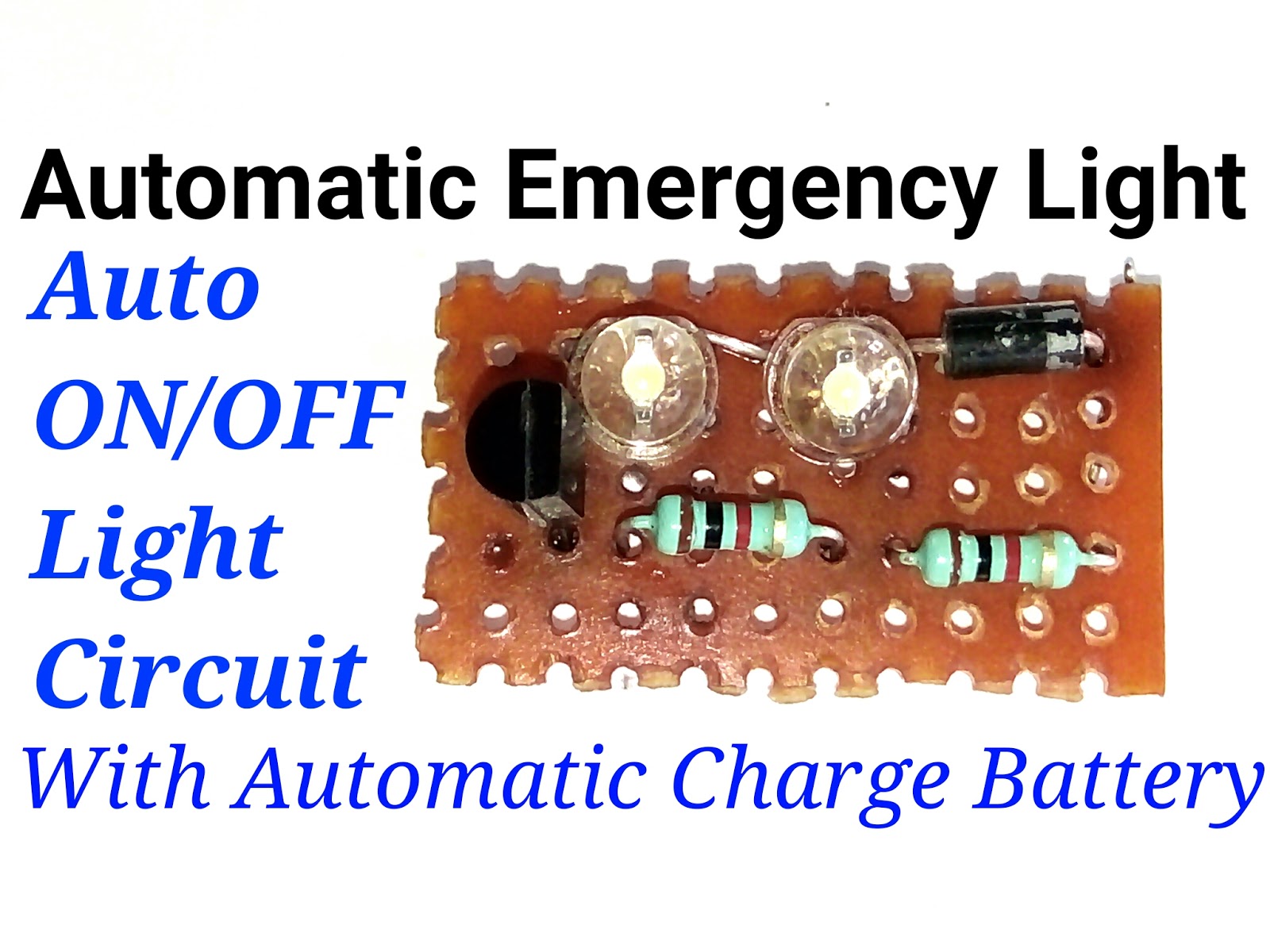 4V or 6V Automatic Emergency Light Circuit Diagram.