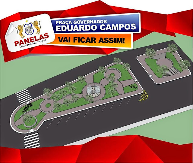 Projeto da Praça Eduardo Campos em Panelas-PE