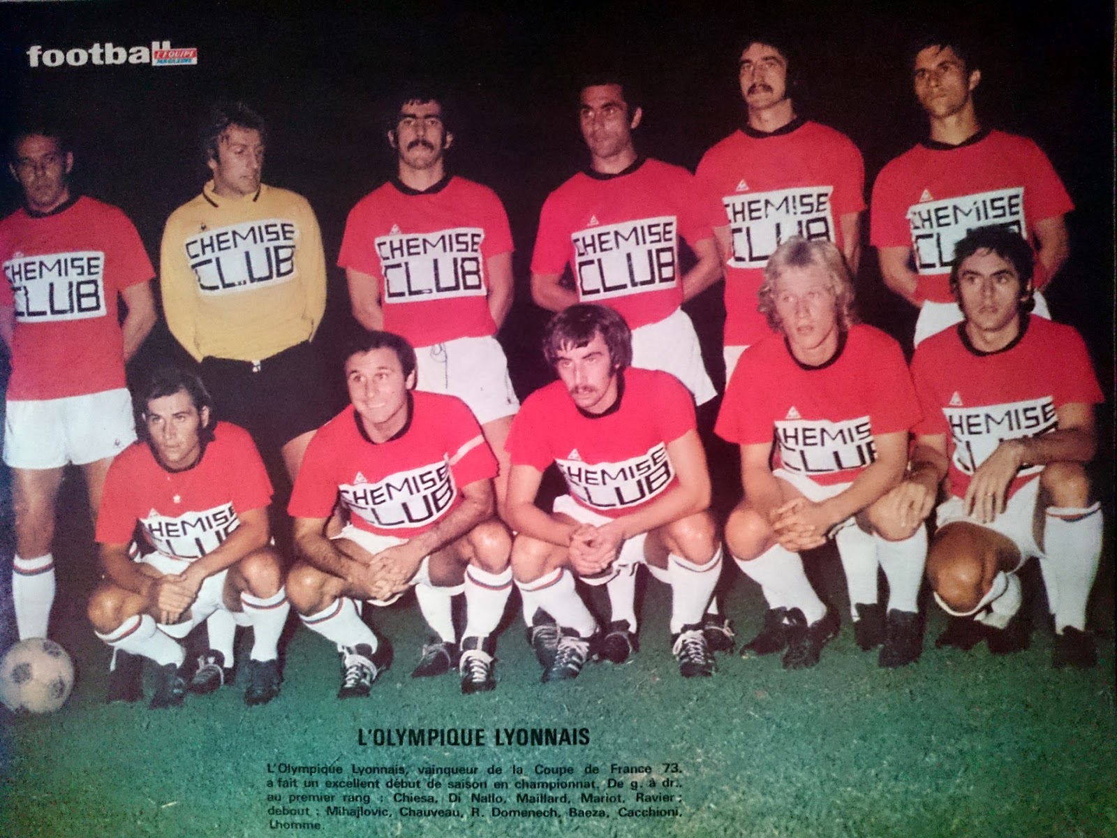 OLYMPIQUE LYONNAIS 197374. By Ageducatifs.