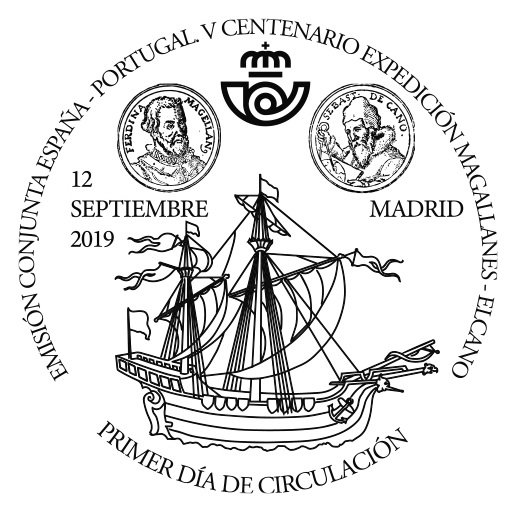 Filatelia V Centenario de la Expedición Magallanes Elcano (2019