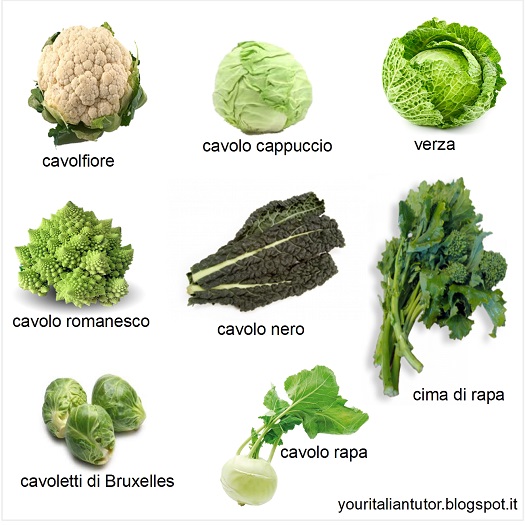 Your Italian Tutor Italian vocabulary Le verdure / Vegetables