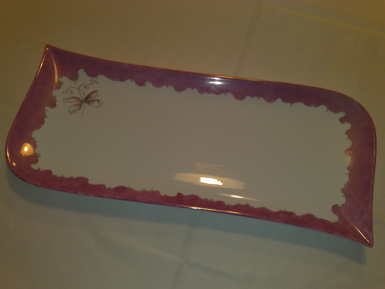 Passion, peinture et porcelaine: plat à cake