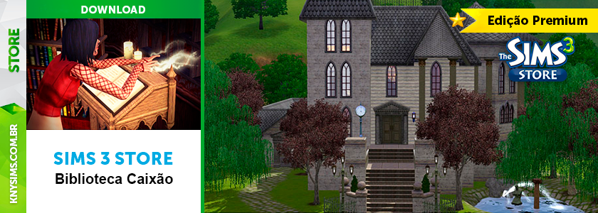 Download Conjunto Biblioteca Caixão (Gothique Library) - The Sims 3 Store