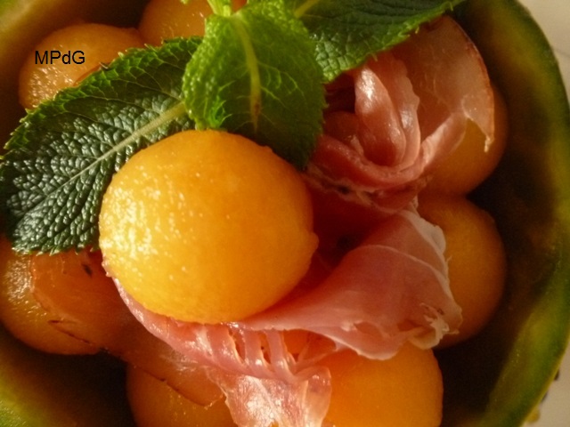 cuisine(s) sans dépendance(s): billes de melon au porto et à la menthe