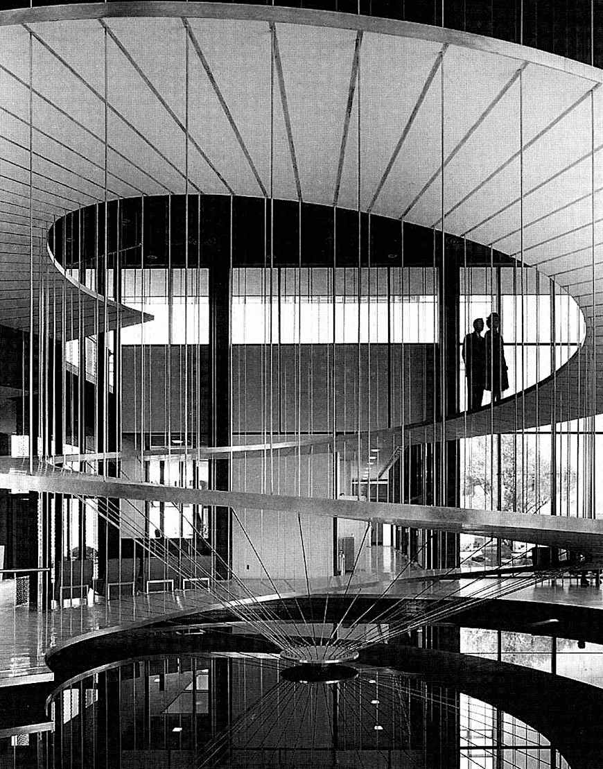 suspended spiral ramp a suspended spiral lobby ramp photograph