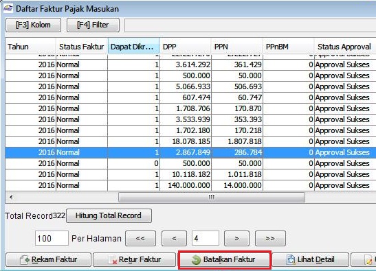 Cara Membatalkan Faktur Pajak Masukan Di Aplikasi E Faktur