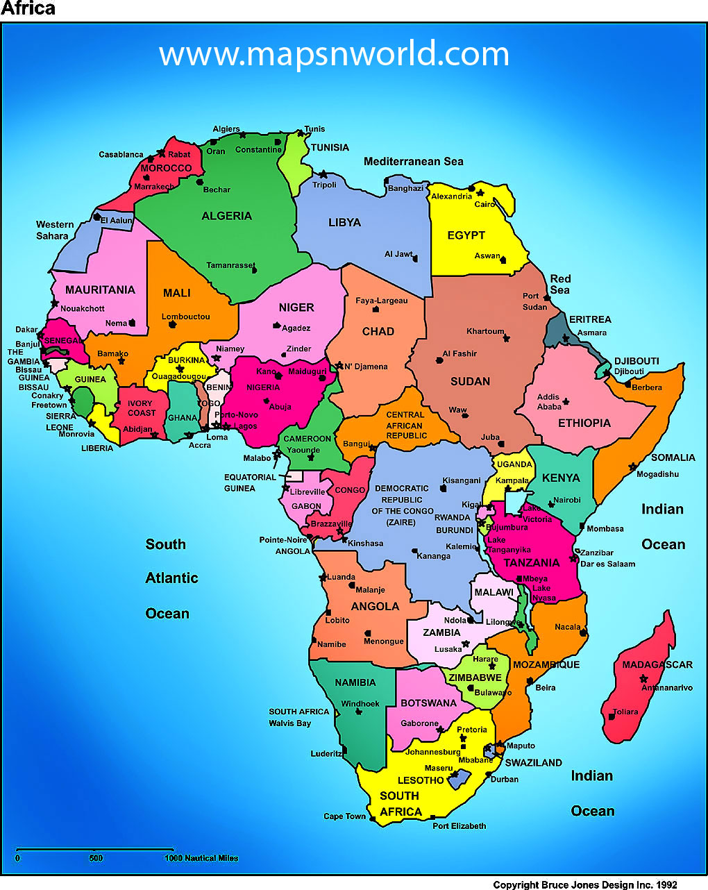 countries-in-africa-map