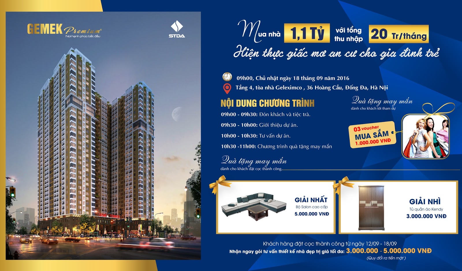 Chương trình mở bán dự án chung cư Gemek Premium Chương trình mở bán dự án chung cư Gemek Premium