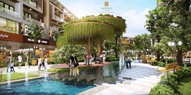 Khu mua sắm sầm uất tại Imperia Eden Park Mễ Trì