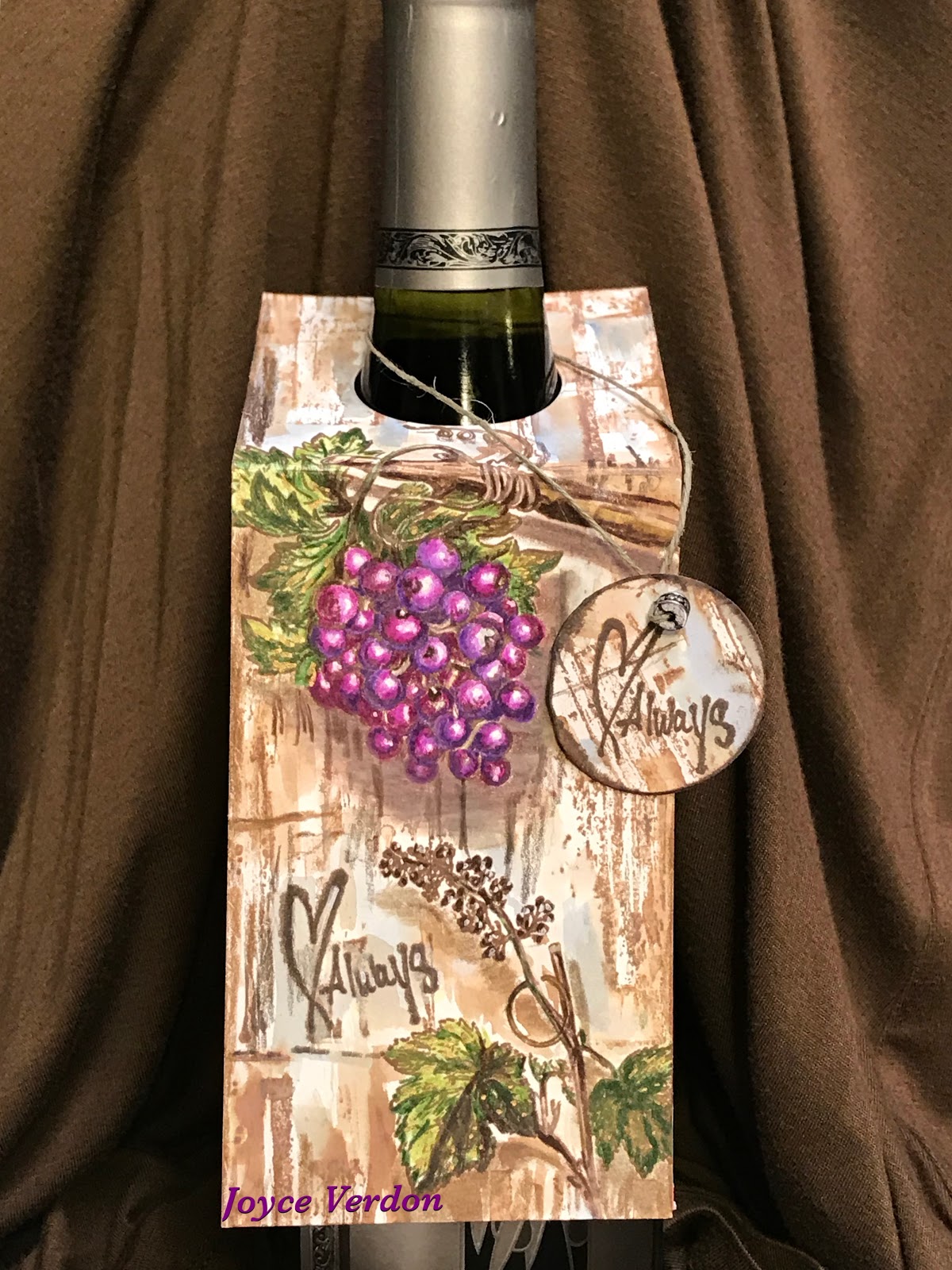 Joyce’s Creations The Vine Wine Bottle Neck Tag