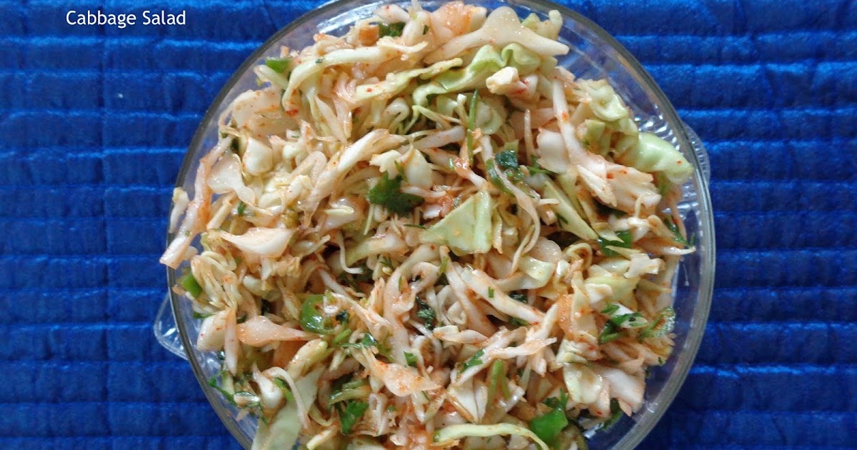 Cooking With Shobana CABBAGE SALAD
