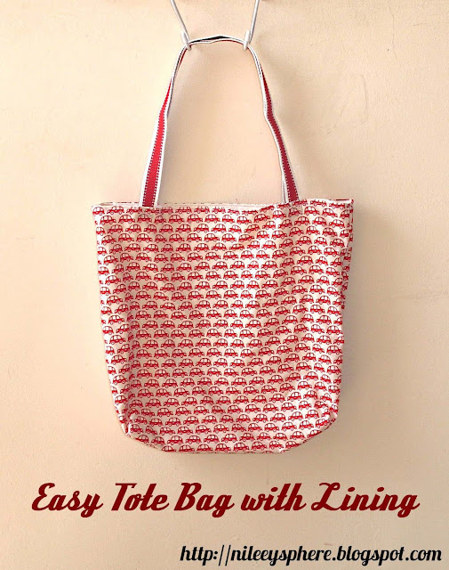 Easy Tote Bag with Lining