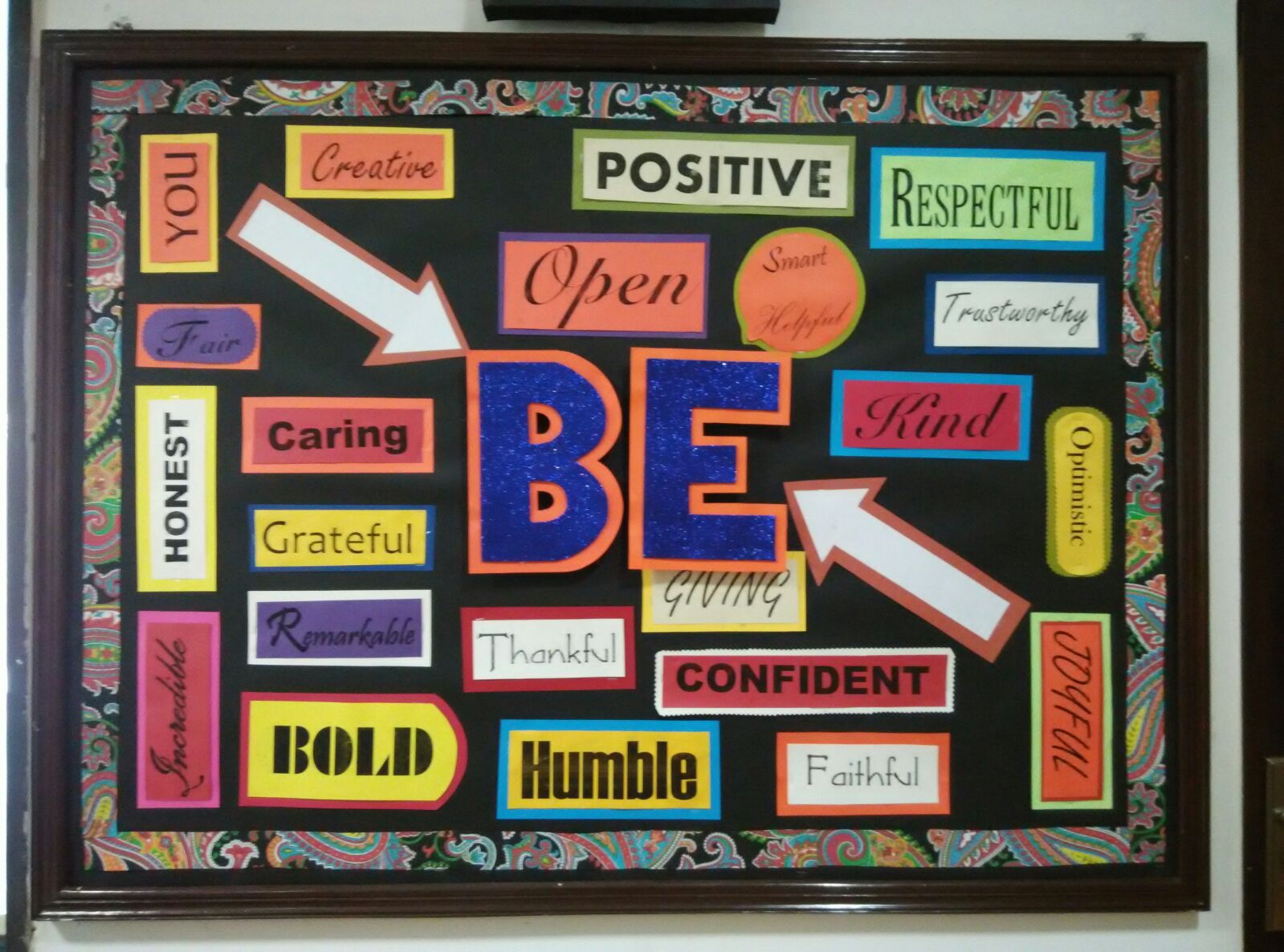 Art ,Craft ideas and bulletin boards for elementary schools Bulletin Board for positive words