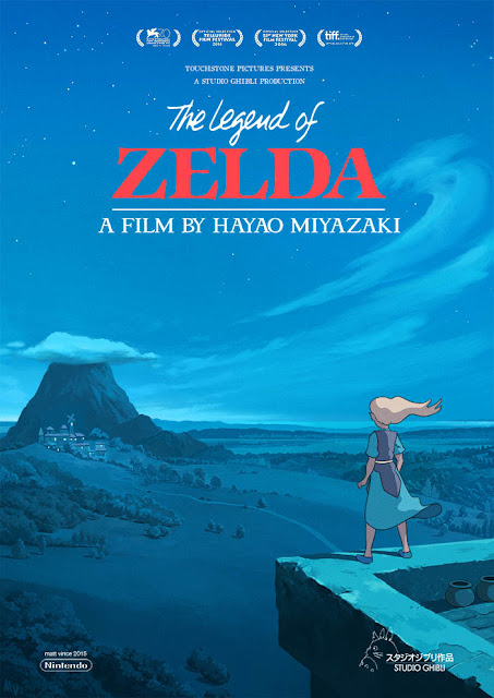 Pierwszy plakat filmu The Legend of Zelda Studia Ghibli z Księżniczką Zeldą