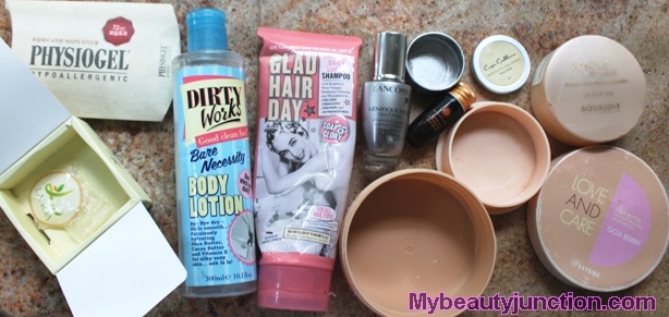 Beauty products used up in April 2014: Empties