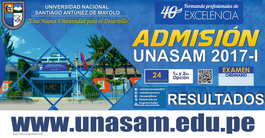Resultados UNASAM 2017-1 (Domingo 9 Abril) Ingresantes Examen Ordinario Primera Opción - Segunda Opción - Universidad Nacional Santiago Antúnez de Mayolo - www.unasam.edu.pe Resultados UNASAM 2017-1 (Domingo 9 Abril) Ingresantes Examen Ordinario Primera Opción - Segunda Opción - Universidad Nacional Santiago Antúnez de Mayolo - www.unasam.edu.pe
