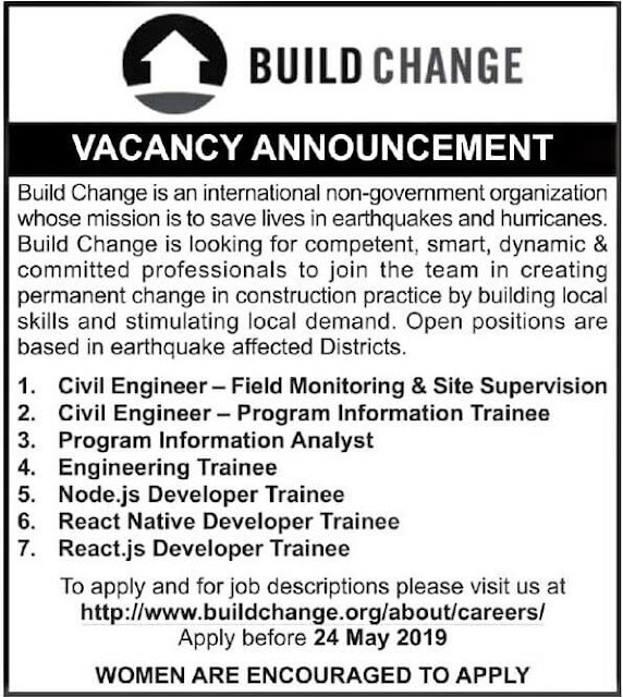 Vacancy Announcement from Build Change Vacancy Announcement from Build Change