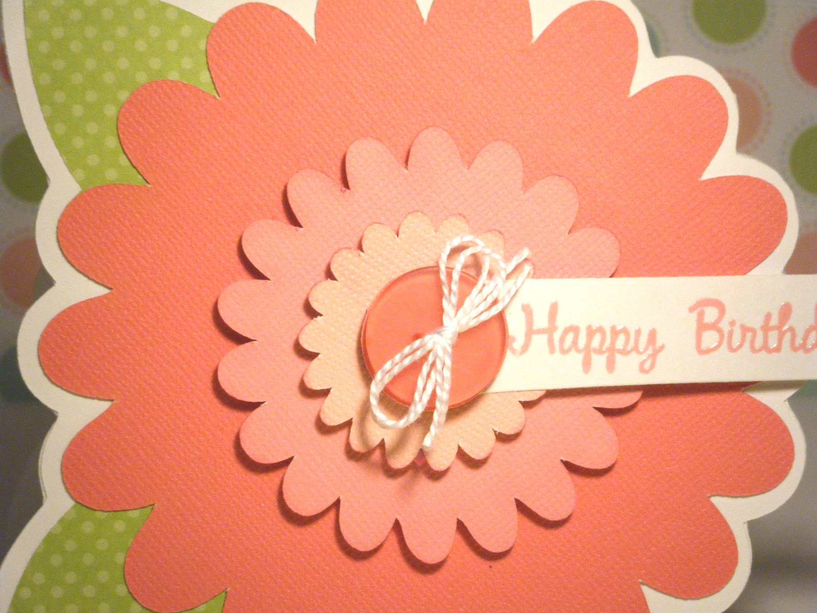 Pink and Paper Flower Happy Birthday Cards