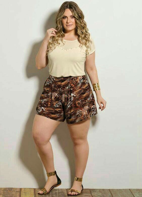 Blusa Pantalones Cortos Para Mujer Gorditas Faldas Gorditas Short