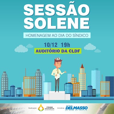 Delmasso realiza Sessão Solene de 2021 em homenagem ao Dia do Sí­ndico na CLDF