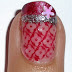 DIY Flower Nail Decoration Using Red and Pink Colours.