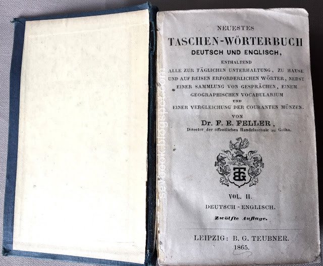 Taschen Worterbuch Deutsch und Englisch, Dr. F. E. Feller , 1865