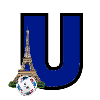 Alfabeto Futbol Francia. France Fubtol Letters.