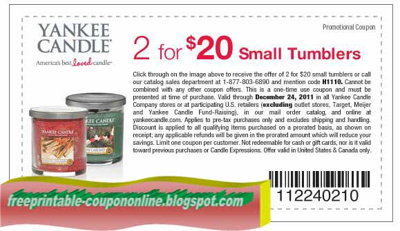 Yankee candle printable coupons april 2018