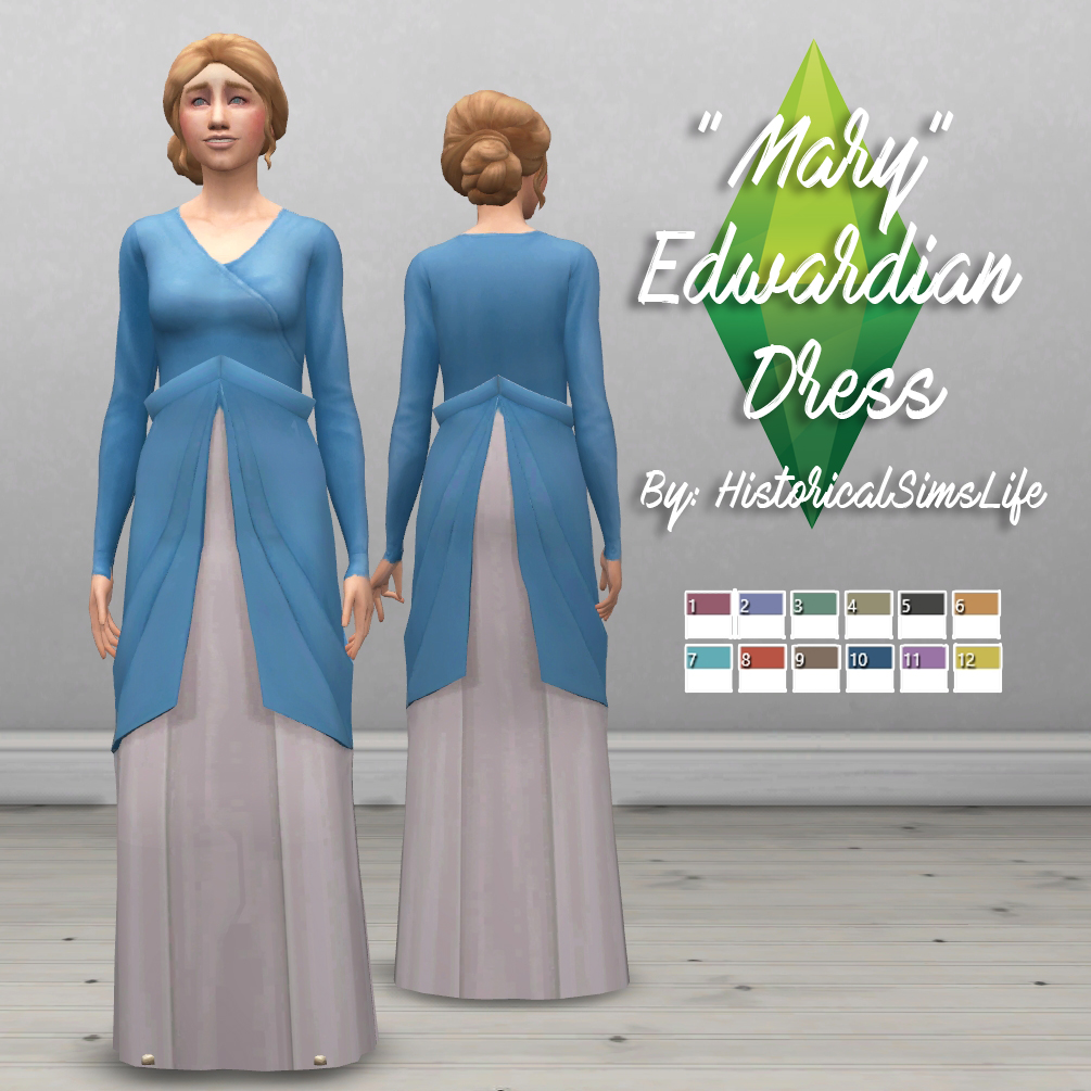 TS4 Mary Edwardian Dress History Lover�s Sims Blog