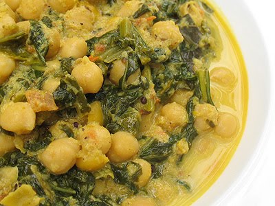 mustard greens with chickpeas