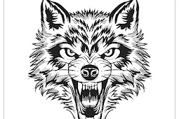 Wolf side-face Free tattoo