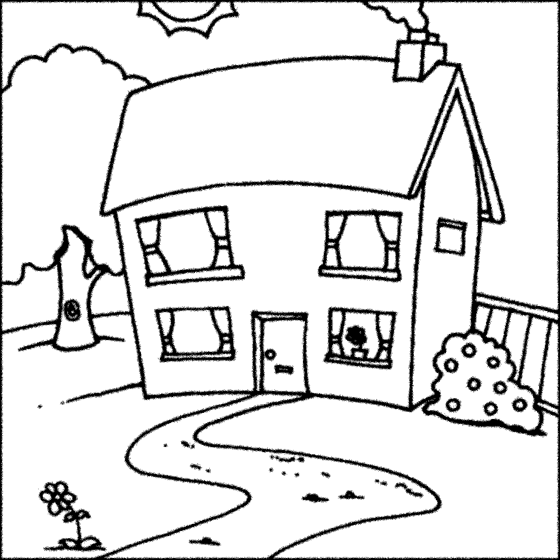 Sketsa Gambar Rumah Kartun Hitam Putih