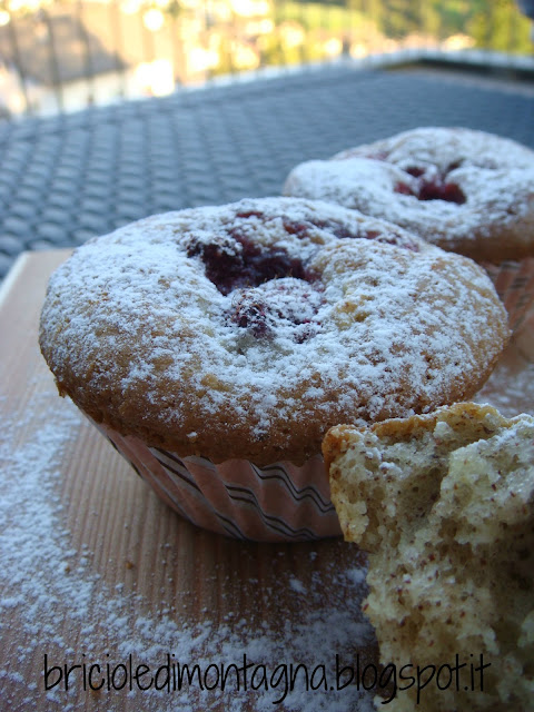 muffin nocciola e  lamponi