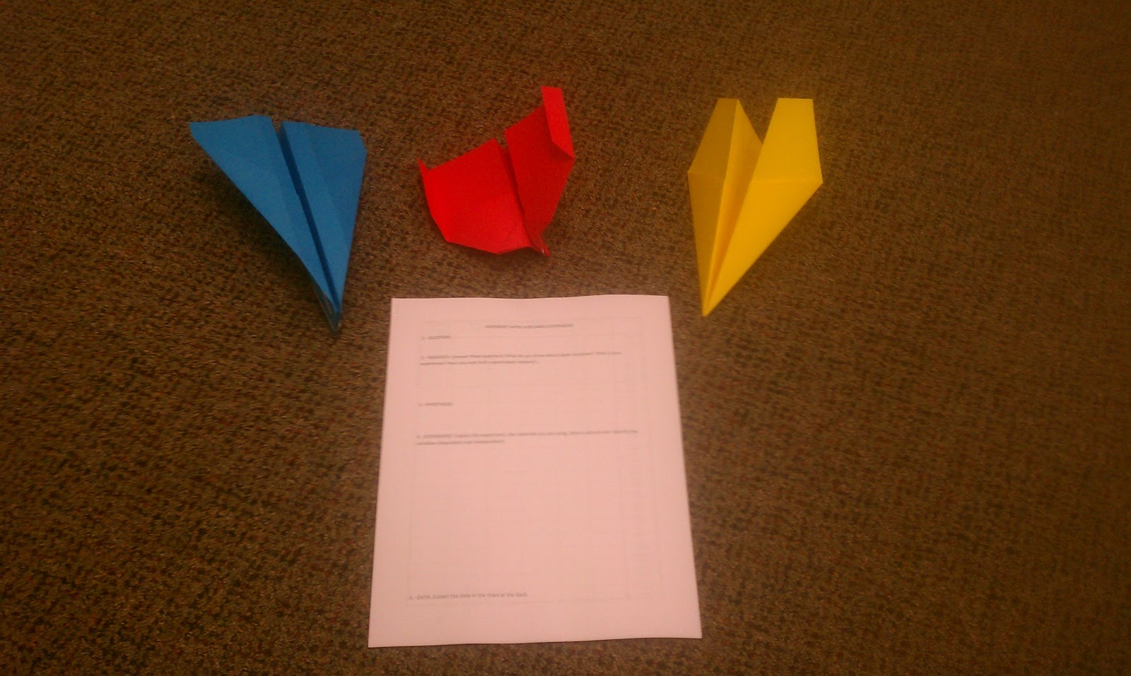 NDPA Purple Rocks! The Paper Airplane Experiment