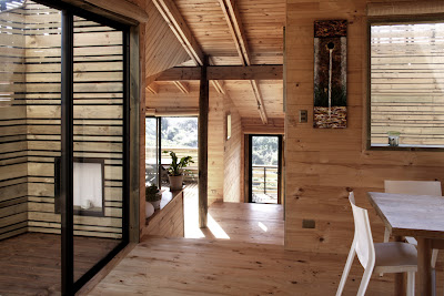 Timber ventilated facade house