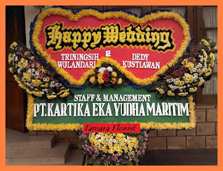 karangan bunga happy wedding jakarta timur